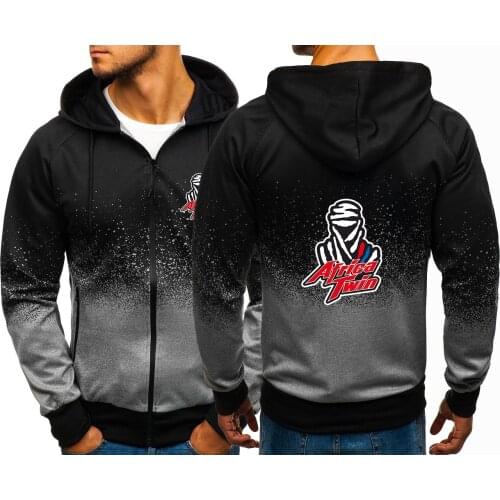 Mens Africa Twin Crf 1000 L Crf1000 New Print Hoodies Zipper jackets Comfortable Sweatshirts Casual Gradient Color Coats