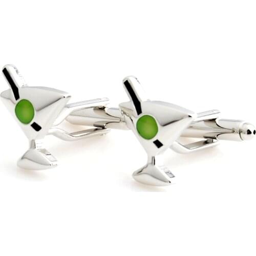 YH-336 Mens Winebottle and Wineglass Novelty Cufflinks,Martini Cufflinks -Factory Direct Selling