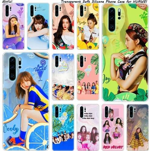 Red Velvet K Pop Soft Silicone Phone Case for Huawei P30 P20 Pro P10 P9 P8 Lite 2017 P Smart Z Plus 2019 NOVA 3 3i Fashion Cover
