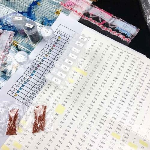 546 grids Diamond Painting Tools Number label stickers for Diamond painting Storage Box Accessory Tools A4 size