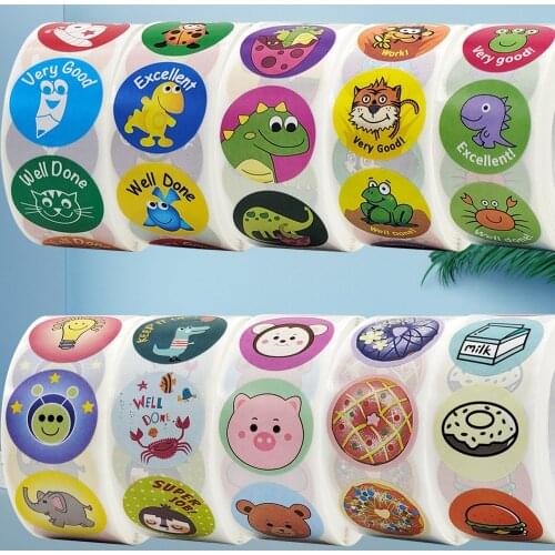 24Types Kid Reward Stickers Cake Food Label for Children Gift School Teacher Encouragement Friend Game Scrapbook Toy Party Favor