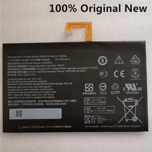 3.8V 7000mAh 26.6Wh Original L14D2P31 Battery For Lenovo Tab 2 A7600-F A10-70F Tab2 A10-70 A10-70L Phone Battery