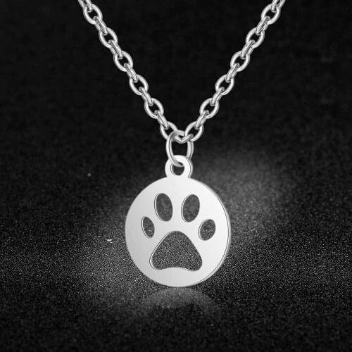 AAAAA Quality 100% Stainless Steel Pet Paw Charm Necklace for Women Super Fashion Charm Jewelry Never Tarnish Jewelry Necklace