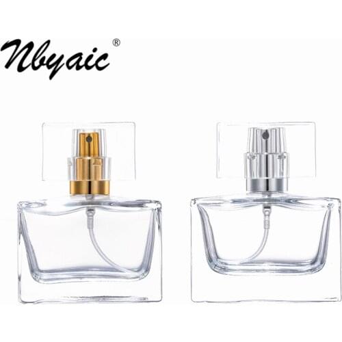 Nbyaic perfume dispensing bottle 30ML spray bottle spray removable perfume bottle high-grade transparent glass empty bottle 1pcs