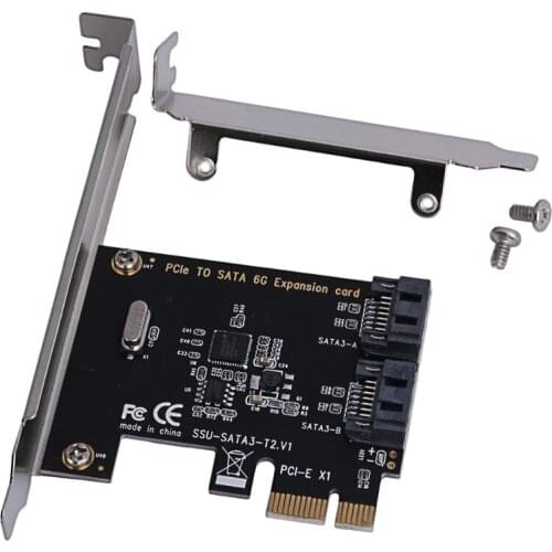 PCIe PCI Express to SATA3.0 2-Port SATA III 6G Controller Expansion Card Adapter