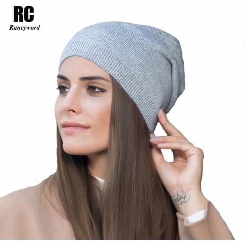 [Rancyword] Spring and Autumn Womens Winter Beanies Skullies 2020 New Arrival Popular Hats Knitted With Wool Cap Gorros RC1217