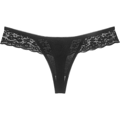 Sexy Panties Women Ultra-thin G String Thong Women Lace Low-rise Solid Sexy Briefs Female Underwear Pant Ladies lace Lingerie