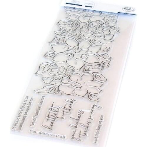 THANKS Clear Stamp Set New Metal Cutting Dies Stamps Scrapbook Diary Decoration Stencil Embossing Template DIY Greeting Card