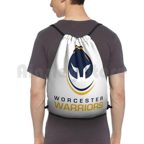 Worcester Backpack Drawstring Bags Gym Bag Waterproof Worcester Rugby Sport Worcestershire