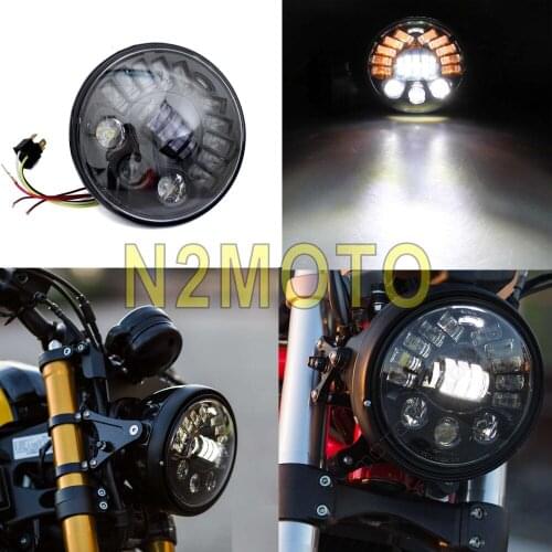 DOT E9 LED 7Inch Headlight Modified Front Lamp Projector Offroad Driving Lighting for Harley Chopper Jeep Wrangler 2007-2017