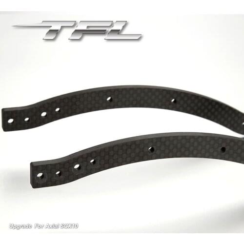 TFL RC AXIAL 1/10 SCX10 Rock Crawler Car accessories Carbon Fiber Chassis Rail Set Upgraded TH01747-SMT6