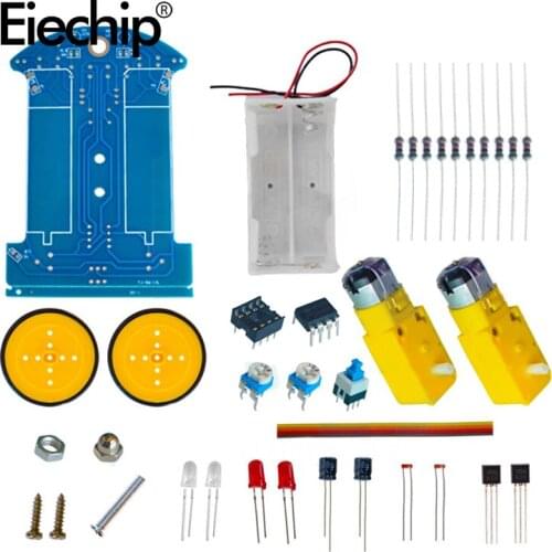 1 set D2-1 Smart Tracking Car Kit Intelligent Tracking Line TT Motor Electronic DIY Kit Smart Patrol Automobile Parts