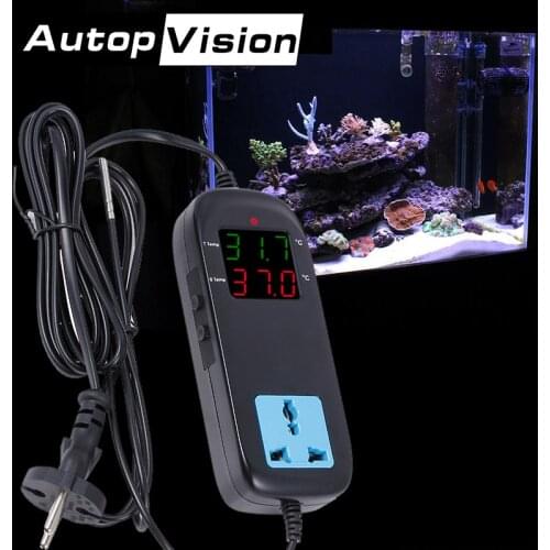 MH-2000 LED Display Heating and Cooling Temperature Controller Outlet Thermostat with Sensor for Greenhouse Incubator Reptile