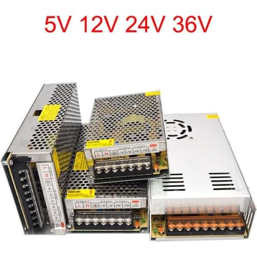 Universal DC 5V 12V 24V 36V Power Supply 5V 12V 24V 36V Power Supply Source Adapter 5A 10A 20A 30A Transformer 220V To 12V SMPS