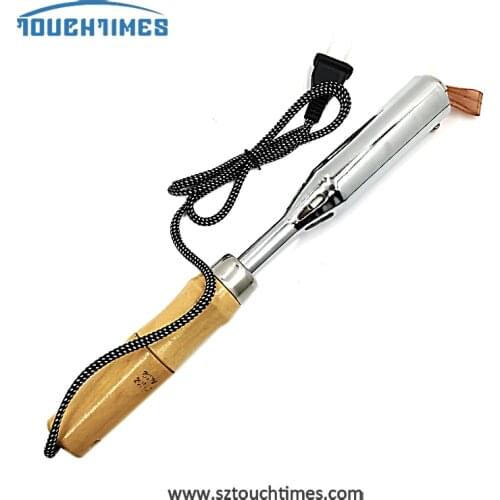 220V EU Adapter Heavy Duty Electric Soldering Iron 50W 75W 100W 150W 200W 300W High Power Soldering Iron Chisel Tip Wood Handle