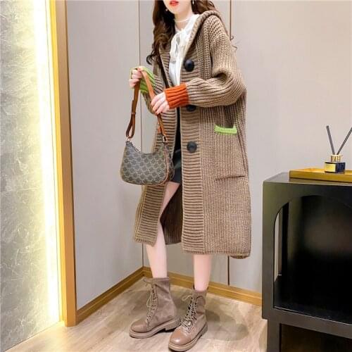 WomenS Clothing 2020 Autumn Winter Fashion Long Sleeve Loose Cardigan Sweater Knitted Female Cardigan Pull Oversize AA5574
