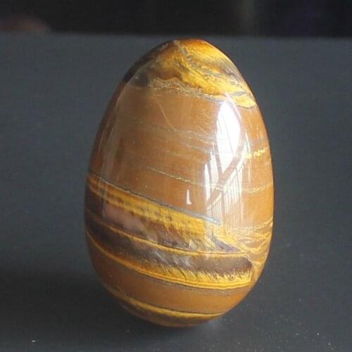 1.7'' Gemstone iron tiger eye egg home decor
