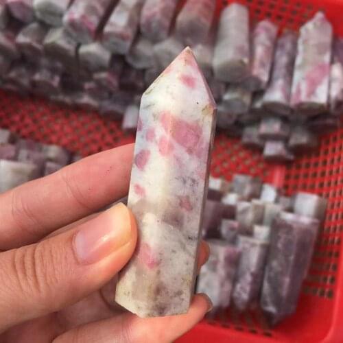1PC Natural Rose Quartz Crystal Point Mineral Ornament Magic
