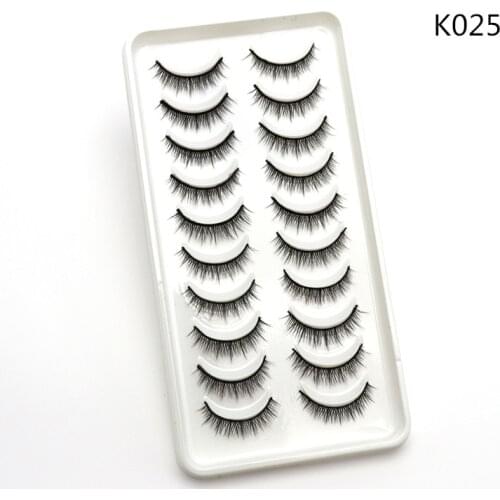 10 Pairs 3D Mink Lashes Natural False Eyelashes Dramatic Fluffy Soft Wispy Volume Cross Reusable Eyelash MaKeup