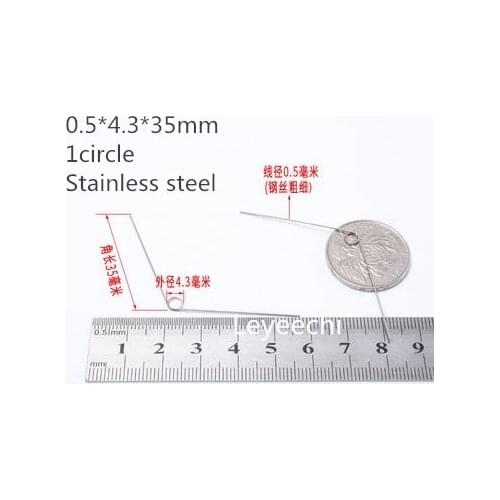 10pcs/lot 0.5*4.3*35mm*1circle stainless Steel Small Torsion Spring Hardware DIY Tools