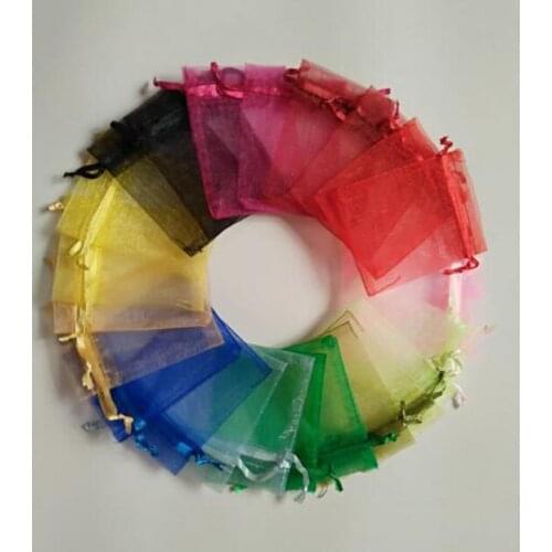 100pcs/lot Organza bag 7x9 cm ,Wedding Pouches Jewelry Packaging bags , Party Candy Gift Bag, Birthday Wedding Party Gift Bags