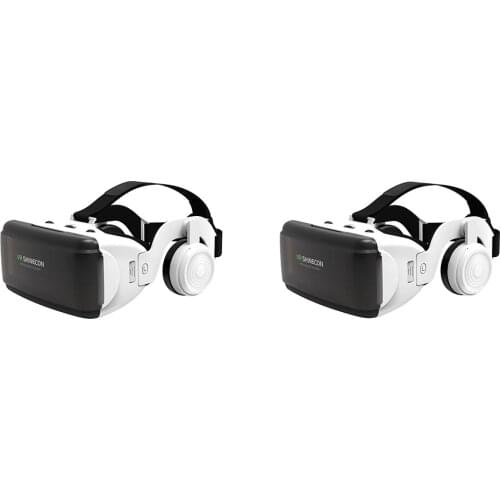 2Pcs VR Virtual Reality Headset Movie Game Glasses For 4.7-6.53" Phone