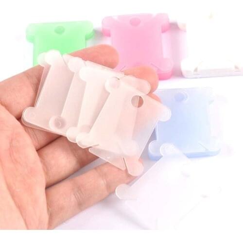 20Pcs Mixed Plastic Bobbins Embroidery Finishing Tool Cross Stitch Storage Holder Sewing Thread Floss Organizer Spools