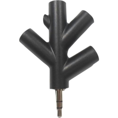 3.5mm Jack 5 Way Multi Port Hub Aux Headphone Splitter Useful Audio Cable Adapter Converter