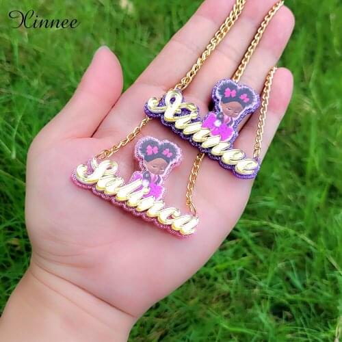 Acrylic Cute Girl Custom name Choker Necklace Sweet Chain Necklace 2022 Fashion Female Jewelry Gift For Women