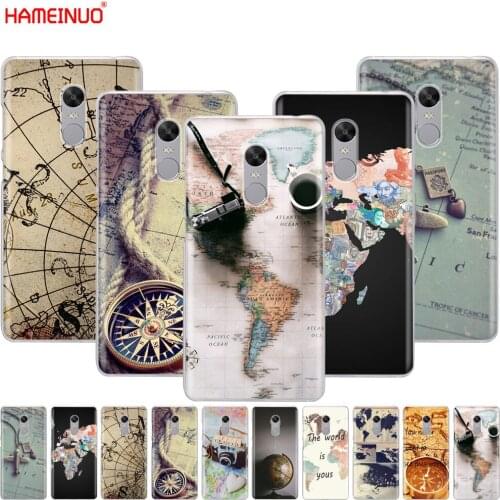 HAMEINUO World Map Travel Plans Cover phone Case for Xiaomi redmi 5 4 1 1s 2 3 3s pro PLUS redmi note 4 4X 4A 5A