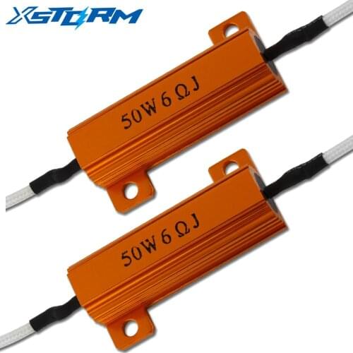 2PCS LED Canbus BA15S BAU15S BAY15D Decoder 50w 6ohm Load Resistor Anti-Flashing Error Canceller Adapter For Signal Light 12V