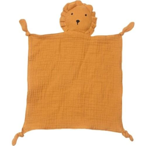 Baby Soother Appease Towel Bib Soft Animal Lion Doll Teether Infants Comfort Sleeping Nursing Cuddling Blanket Toys