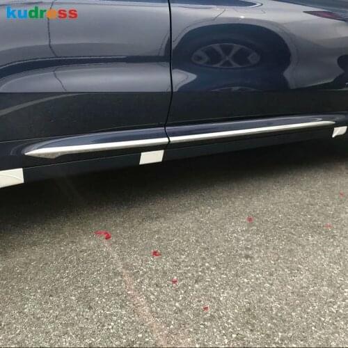 For BMW X3 M40i 2018 2019 4dr SUV Chrome Body Molding Door Side Line Garnish Trim Cover Protector Guard Accent Lining Strip