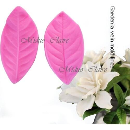 Gumpaste Gardenia Silicone Veiner Lines Flower Petal Cutter Fondant Sugarcraft Molds Cake Decorating Moulds