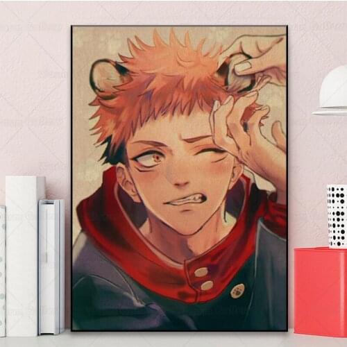 Hot Sale Japanese Anime Jujutsu kaisen yuji Picture Quality Canvas Painting Poster Bedroom Living Home Art Wall Decor