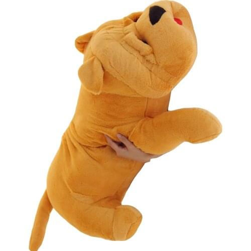 Brown large dog pillow Shar Pei plush toy doll children Stuffed toy birthday kids Christmas gift