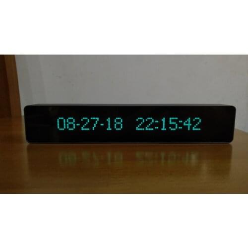 VFD Precise Digital Clock Music Level Lamp with Remote Control with Integrated Aluminum Shell VFD Large Dot Matrix Screen