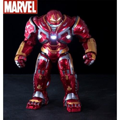 Marvel The Avengers Iron Man Glowing Hulkbuster Armor Model Super Hero Action Figure Collection Model Statue Toys For Childrens