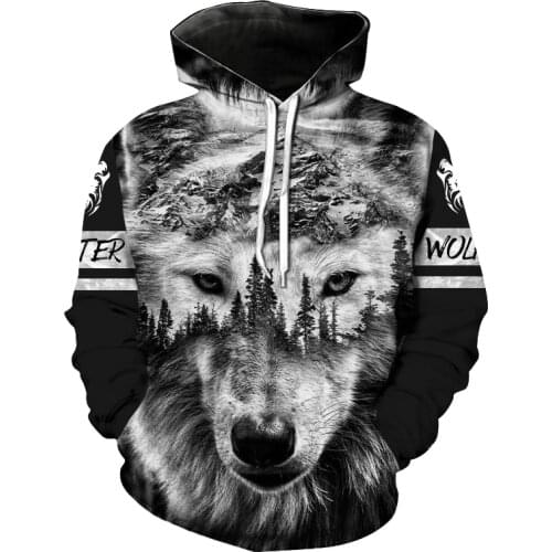 Fashion Tracksuit casual 3D Print Hoodie off white animal Wolf Sweatshirt Popular harajuku hoodies high quality jacket 6xl