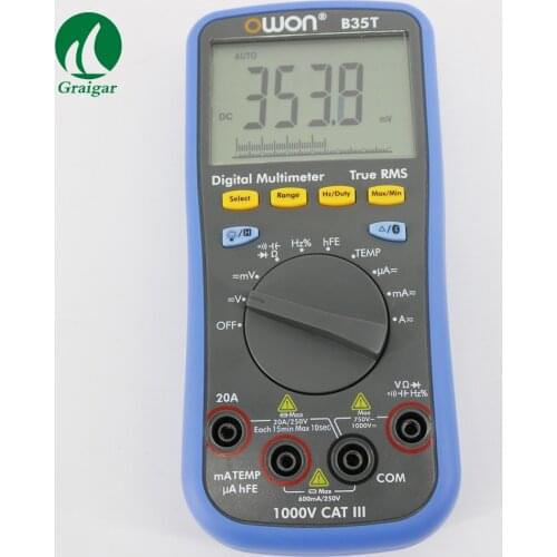 OWON B35T Multimeter Digital T-RMS Multimeter Bluetooth Android Apple Datalogger + DMM and temperature meter