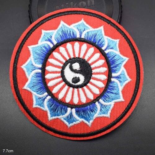 Taichi Tai Chi Iron on Sew on Embroidered Clothes Patch For Clothing Girls Boys