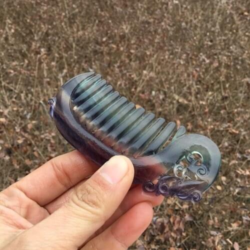 Natural Rainbow fluorite comb Figurines Carved crystal decoration
