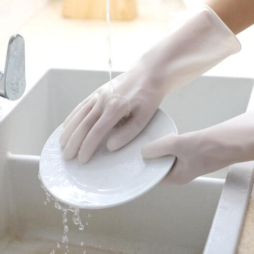 3 pairs/set Nitrile Gloves Food Grade Waterproof Silicone Household Kitchen Cleaning Dish Washing Scrubbing RR2132