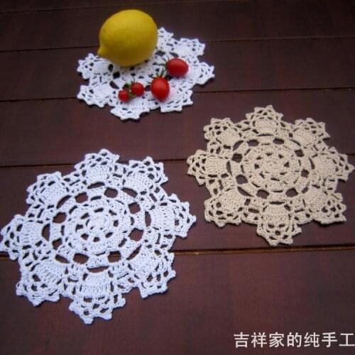 2014 new ZAKKA fashion tableware 10 pic/lot 16cm round lace doily DIY pads mats with flowers decoration as innovative item prop