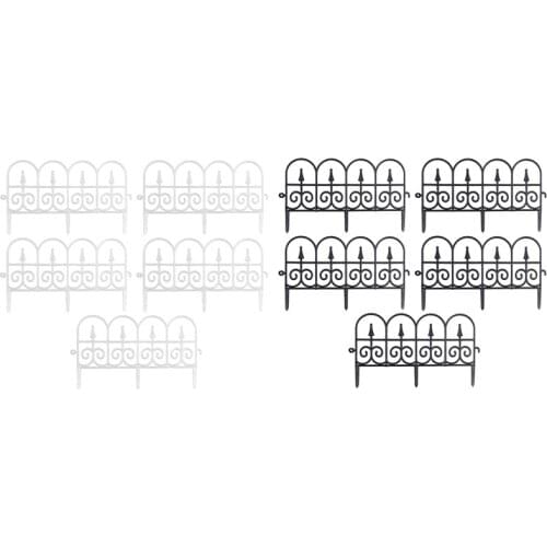 5 PCS Plastic Garden Fence Inserted in the Ground Fence Garden Border Edging Garden Decor Wedding Decor Fence