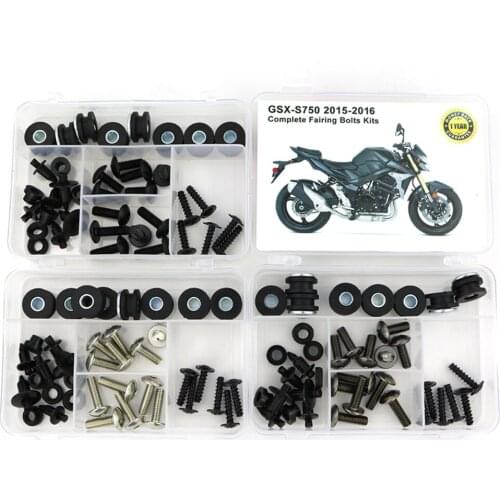 Fit For Suzuki GSXS 750 2015 2016 GSX-S 750 Motorcycle Complete Full Fairing Bolts Kit Screws Steel Speed Nuts Fairing Clips