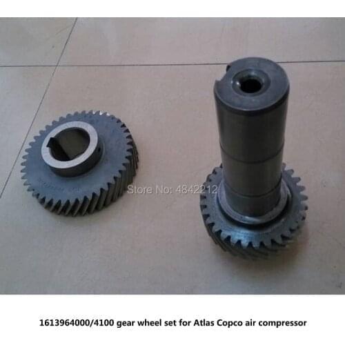 Free shipping Genuine gear wheel set driven gear shaft 1613964000/4100 for Atlas Copco GA37-75 screw air compressor parts