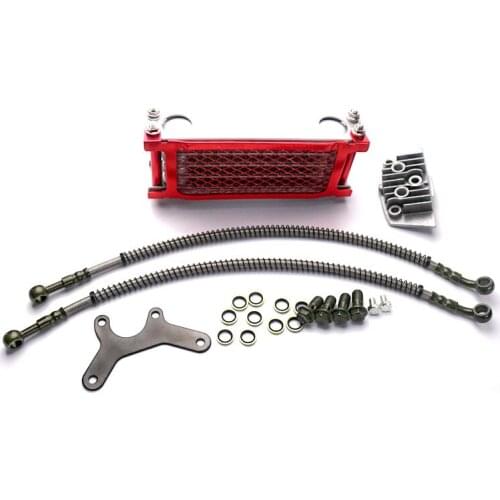 Motorcycle Oil Cooling Cooler Radiator Red for Pit Dirt Bike ATV Quad 50 70 90 110CC 125cc 140cc Pitpro Pitster Pro SDG DHZ SSR