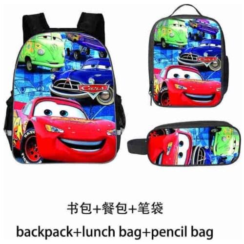 Disney New Cars School Bags For Boys Girls Kids School Backpack Student Bookbags Child Schoolbag