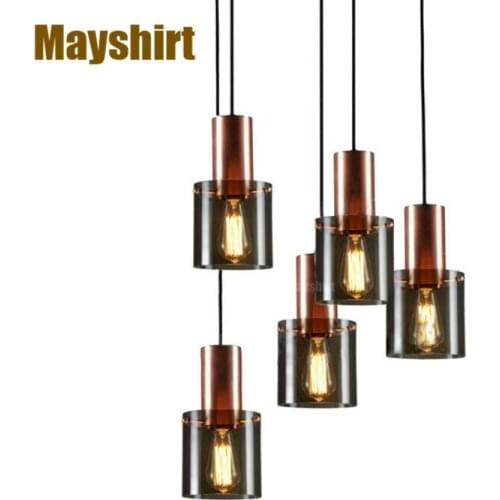 Nordic Modern Creative Glass Pendant Light Bedside Bar Living Room Lights Hanging Metal Personality Dining Room Light Fixture